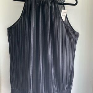 NWT STUNNING Lane Bryant 18/20 Shimmering black tunic top